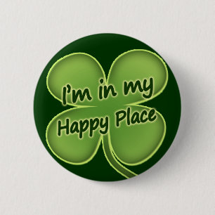 Badge Rond 5 Cm Je suis dans mon endroit heureux