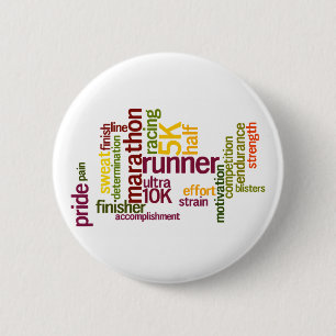 Badge Rond 5 Cm Je suis des mots d'un coureur