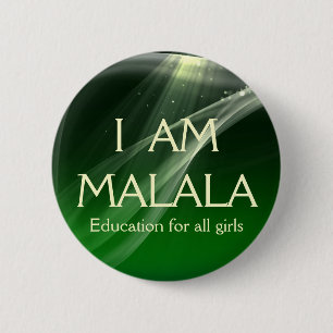 Badge Rond 5 Cm Je suis éducation de Malala pour toutes les fille