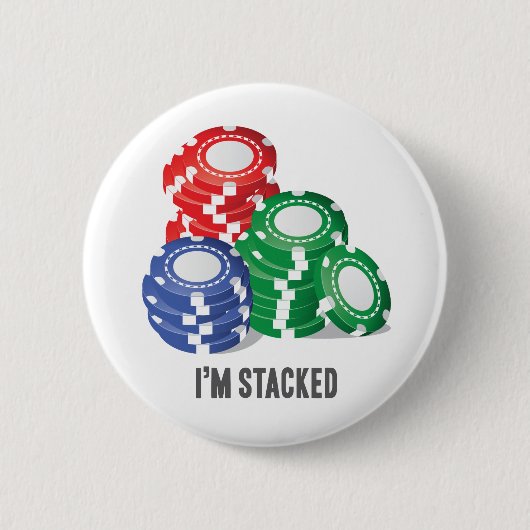Badge Rond 5 Cm Je suis empilé (Devant)