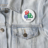 Badge Rond 5 Cm Je suis empilé (En situation)