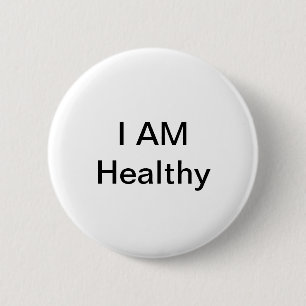 Badge Rond 5 Cm Je suis en bonne santé