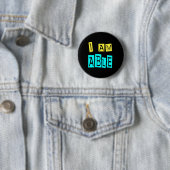Badge Rond 5 Cm Je Suis En Mesure D'Appuyer Le TDAH Prospectif Ens (En situation)