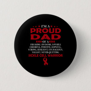 Badge Rond 5 Cm Je suis Fier Papa De Faucille Guerrier de Cellule