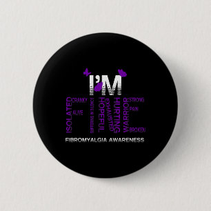 Badge Rond 5 Cm Je suis fin Fibromyalgie Guerrier Fibro Sensibilis