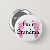 Badge Rond 5 Cm Je suis grand-mère ! (Devant & derrière)