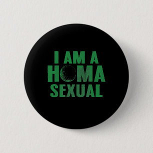 Badge Rond 5 Cm Je suis Homa Ual Golf Lover Club and Ball Sport