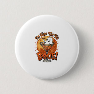 Badge Rond 5 Cm Je suis ici Boos Halloween Boisson Toile d'araigné