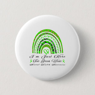 Badge Rond 5 Cm Je suis ici pour la santé mentale Rainbow