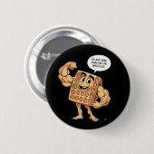 BADGE ROND 5 CM JE SUIS ICI POUR LES WAFFLES (Devant & derrière)