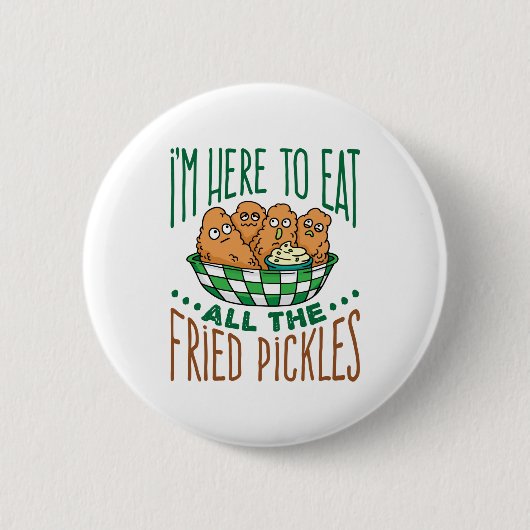 Badge Rond 5 Cm Je suis ici pour manger tous les chatons frit Pick (Devant)