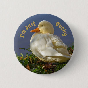 Badge Rond 5 Cm Je suis juste Ducky