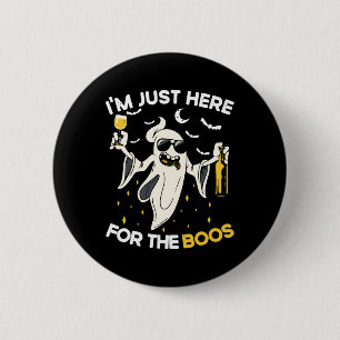 Badge Rond 5 Cm Je suis juste ici pour la bière Boos drôle Hallowe