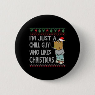 Badge Rond 5 Cm Je suis juste un type cool qui aime le fun Noël la