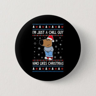 Badge Rond 5 Cm Je suis juste un type cool qui aime les pulls moch