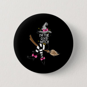 Badge Rond 5 Cm Je suis la bonne sorcière Halloween Matching Group