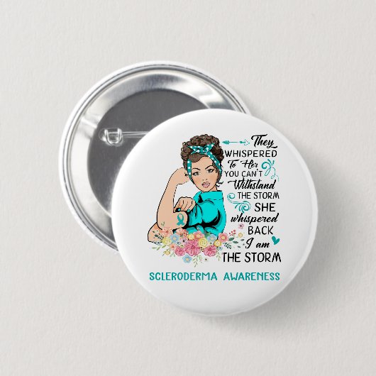 Badge Rond 5 Cm Je Suis La Conscience De La Tempête SCLERODERMA (Devant & derrière)