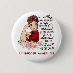Badge Rond 5 Cm Je Suis La Conscience De L'AMYLOIDOSE À La Tempête