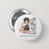 Badge Rond 5 Cm Je Suis La Conscience De L'ENCEPHALITE De Tempête (Devant & derrière)