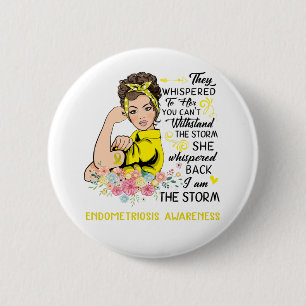 Badge Rond 5 Cm Je Suis La Conscience De L'ENDOMÉTRIOSE De Tempête