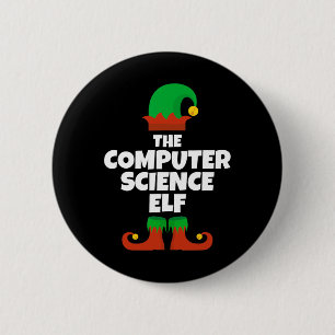 Badge Rond 5 Cm Je suis la famille de lutin d'informatique en pyja