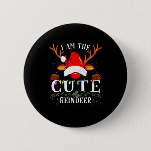 Badge Rond 5 Cm Je Suis La Famille De Noël Du Renne Mignon 