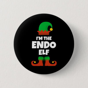 Badge Rond 5 Cm Je suis La famille des elfes Endo Pajama Noël fin 