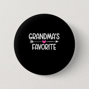 Badge Rond 5 Cm Je suis la petite-fille préférée de grand-mère Hum
