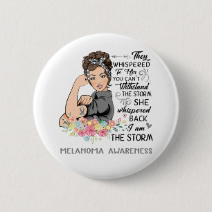 Badge Rond 5 Cm Je Suis La Sensibilisation À La Tempête MELANOMA