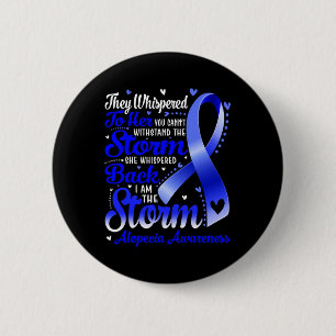 Badge Rond 5 Cm Je Suis La Tempête Alopécie Sensibilisation Bleu R