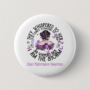 Badge Rond 5 Cm Je Suis La Tempête De La Malformation Chiari Sens
