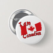 Badge Rond 5 Cm Je suis le Bouton canadien (Devant & derrière)
