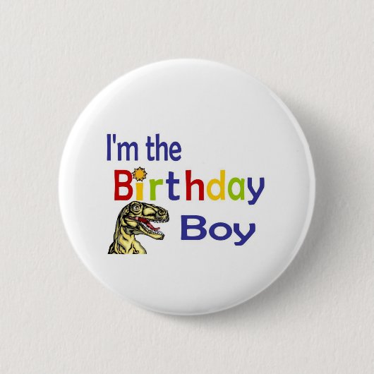 Badge Rond 5 Cm Je suis le garçon d'anniversaire (Devant)