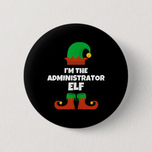 Badge Rond 5 Cm Je suis le lutin administrateur de la famille pyja