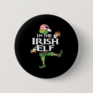 Badge Rond 5 Cm Je suis le lutin irlandais veille de Noël Xmas Elf