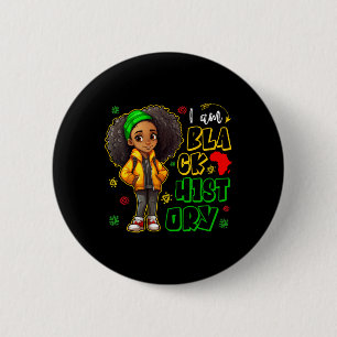 Badge Rond 5 Cm Je suis le Mois de l'Histoire des Noirs Adolescent