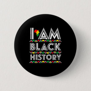 Badge Rond 5 Cm Je suis le Mois de l'histoire des Noirs Afrique Ar