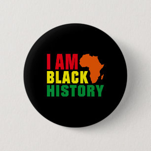 Badge Rond 5 Cm Je suis le mois de l'histoire des Noirs Afrique Gr
