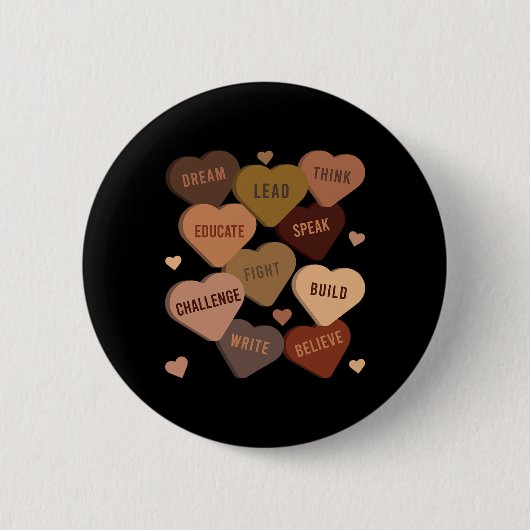 Badge Rond 5 Cm Je suis le mois de l'histoire des Noirs Afro Améri (Devant)