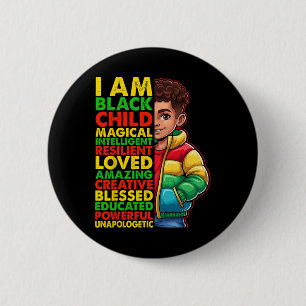 Badge Rond 5 Cm Je suis le mois de l'histoire des Noirs T-shirt En