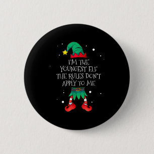 Badge Rond 5 Cm Je suis le plus jeune, les règles ne s'appliquent 