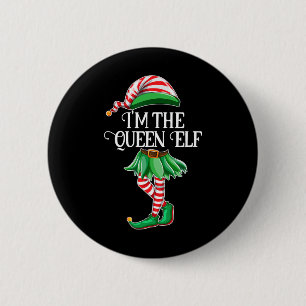 Badge Rond 5 Cm Je suis le Queen Elf Matching Family Pyjamas Chris