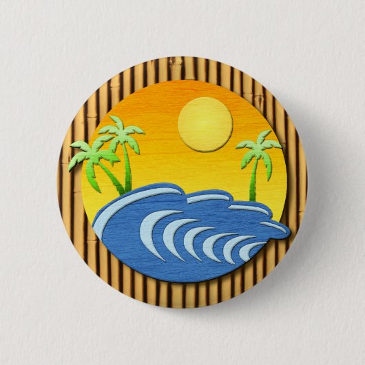 Badge Rond 5 Cm Je suis le temps d'île (Devant)