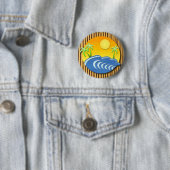 Badge Rond 5 Cm Je suis le temps d'île (En situation)