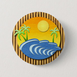 Badge Rond 5 Cm Je suis le temps d'île