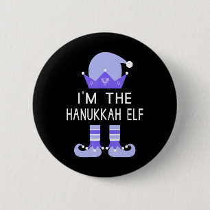 Badge Rond 5 Cm Je suis L'Elfe Hanoukka Juif Menorah Drôle