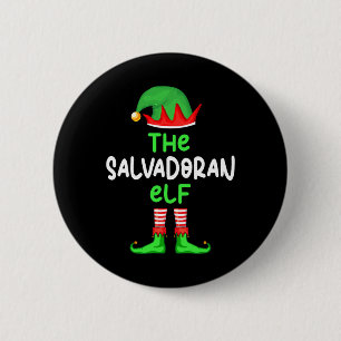 Badge Rond 5 Cm Je suis l'Elfe salvadorien El Salvador Noël drôle