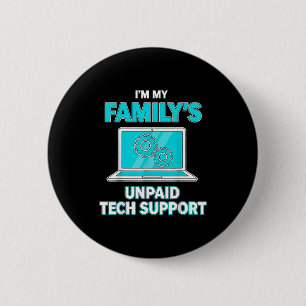 Badge Rond 5 Cm Je suis l'ingénieur informatique non rémunéré de m