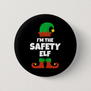Badge Rond 5 Cm Je suis l'officier de Noël du pyjama de la famille