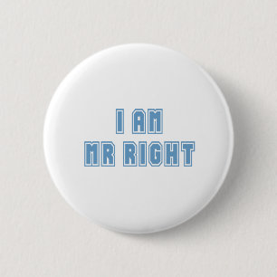 Badge Rond 5 Cm Je suis M. Right